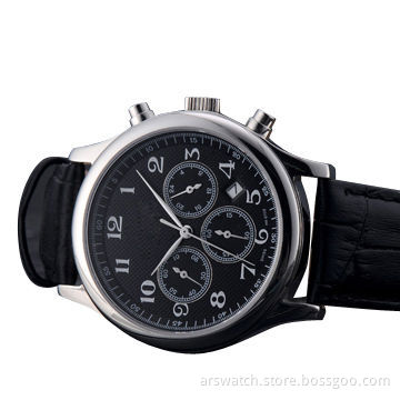 Latest stainless steel watch, chronograph watch for men, 5 ATM waterproof